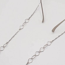 Mini diamond link surgical glasses chain. CH4 안경줄 2color / Treaju